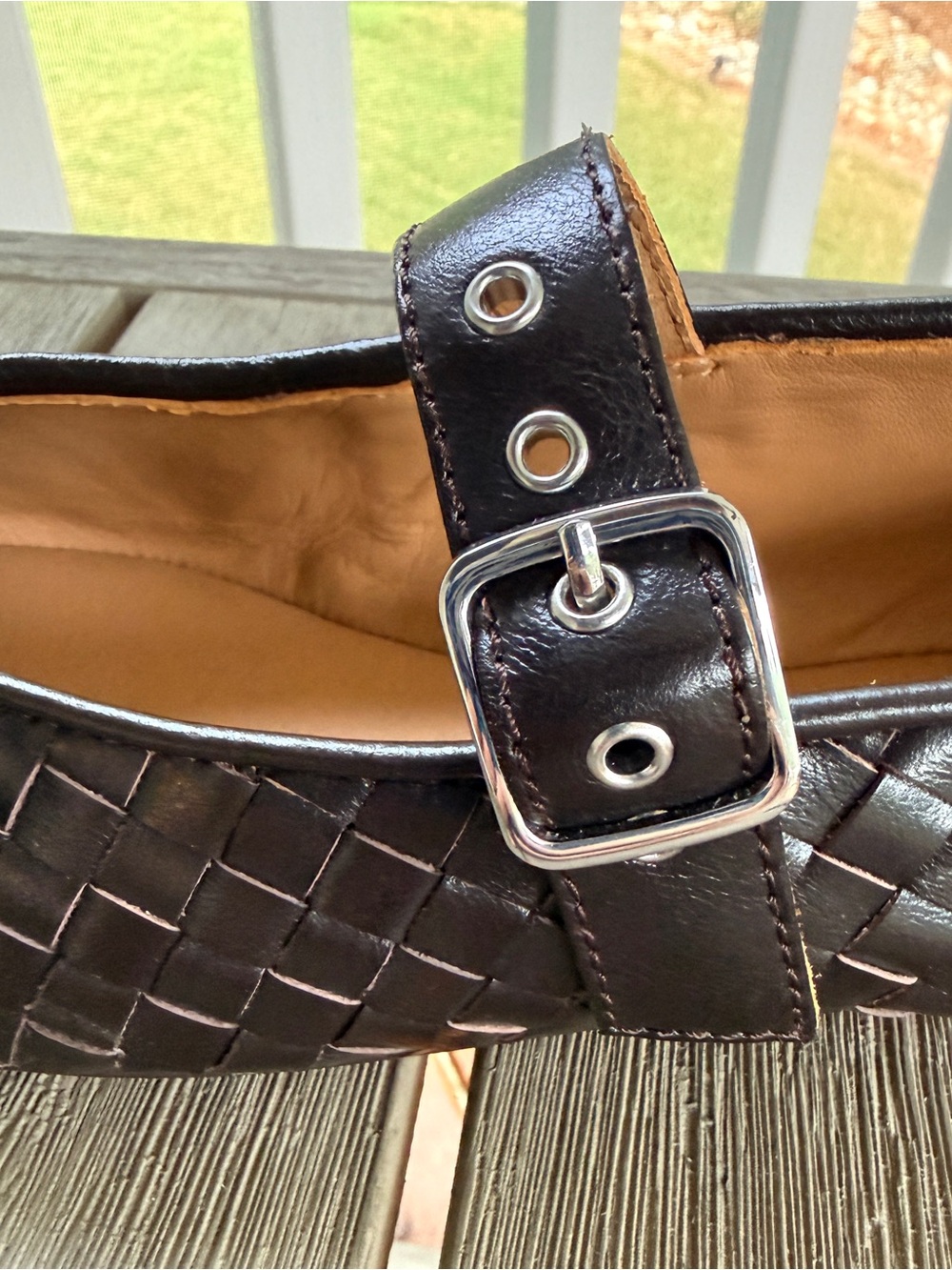 Madewell - The Remy Mary Jane Flat in Woven Leather - Picture 7 of 11